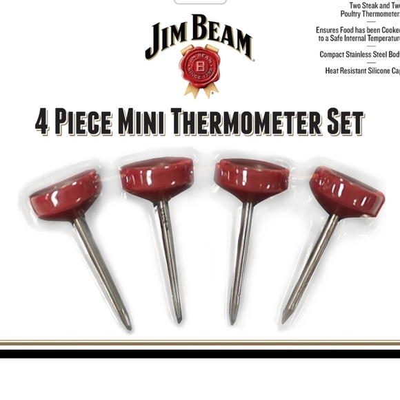 Jim Beam 4 Piece Mini Thermometer Set New - Picture 3 of 3